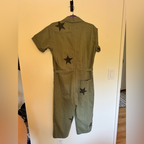 NEW Pistola Grover Jumpsuit Royal Honor Green Denim Stars Size XS NWOT - Picture 10 of 10